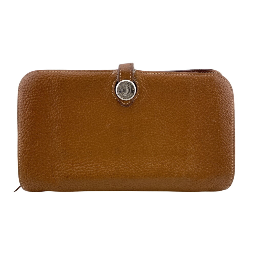 HERMES Dogon GM Long Wallet, Brown
